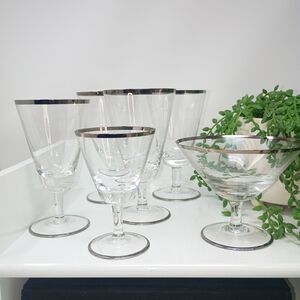 Rosenthal Silver Trim Glassware Collection